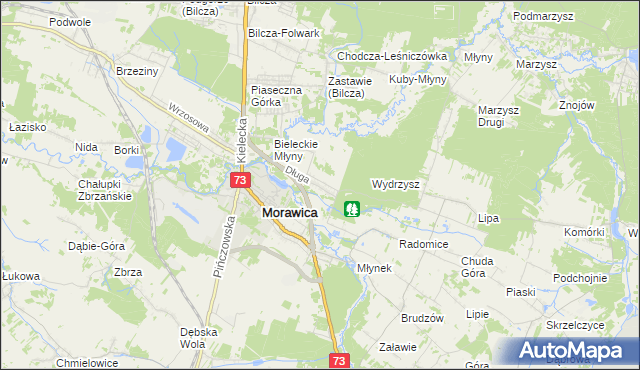 mapa Łabędziów, Łabędziów na mapie Targeo