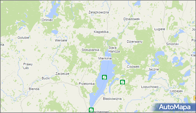 mapa Mierkinie, Mierkinie na mapie Targeo