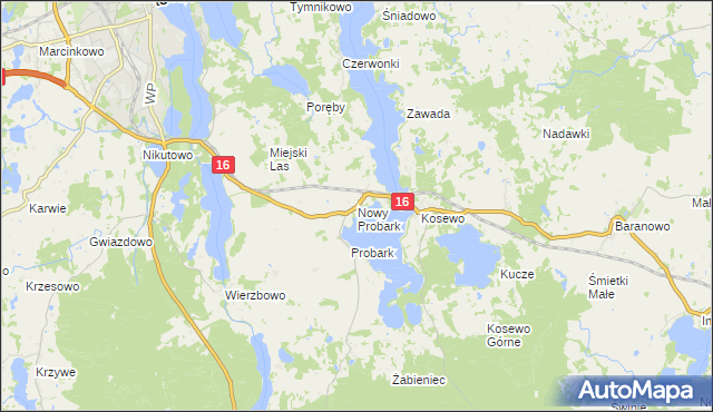 mapa Nowy Probark, Nowy Probark na mapie Targeo