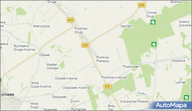 mapa Piotrków Pierwszy, Piotrków Pierwszy na mapie Targeo