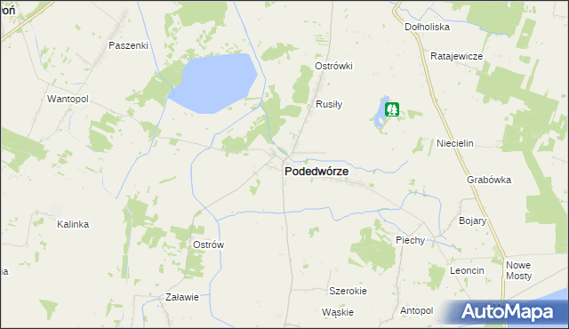 mapa Podedwórze, Podedwórze na mapie Targeo