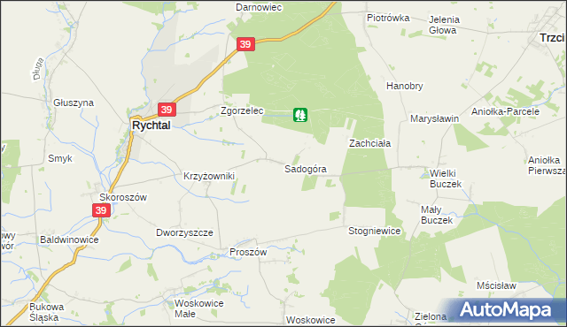 mapa Sadogóra, Sadogóra na mapie Targeo