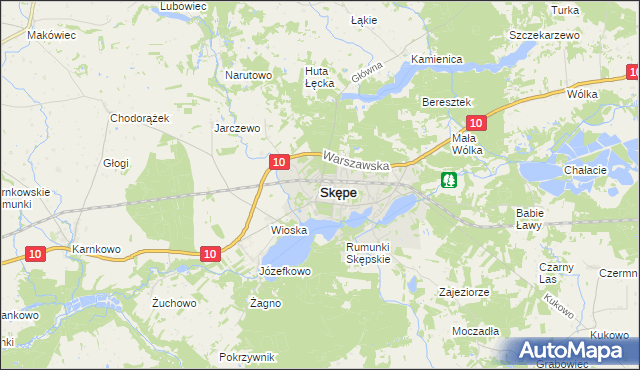 mapa Skępe, Skępe na mapie Targeo