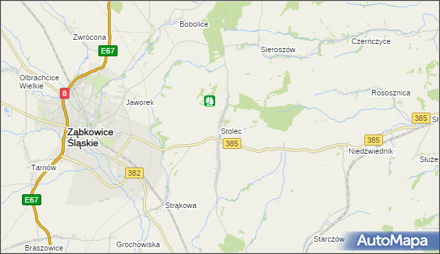 mapa Stolec gmina Ząbkowice Śląskie, Stolec gmina Ząbkowice Śląskie na mapie Targeo