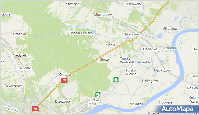 mapa Strużki, Strużki na mapie Targeo