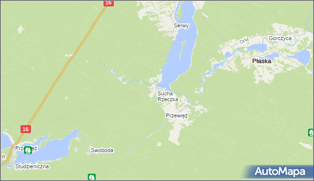 mapa Sucha Rzeczka, Sucha Rzeczka na mapie Targeo