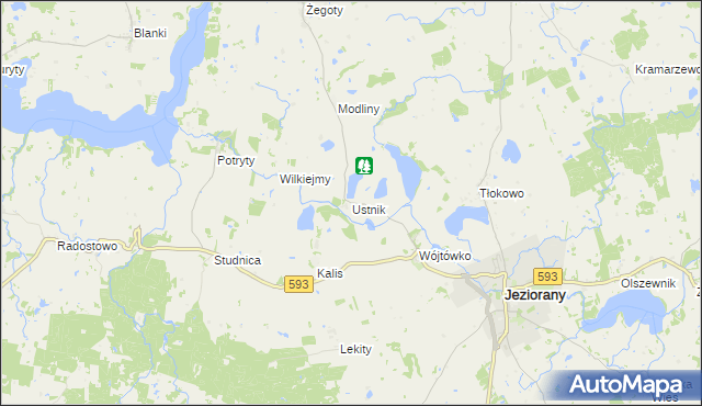 mapa Ustnik, Ustnik na mapie Targeo