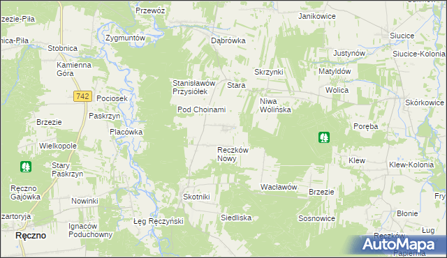 mapa Wólka Skotnicka, Wólka Skotnicka na mapie Targeo