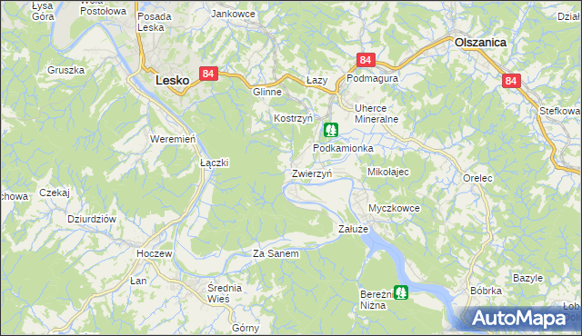 mapa Zwierzyń, Zwierzyń na mapie Targeo