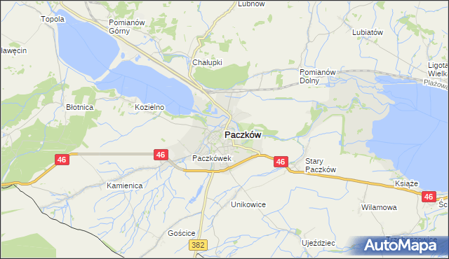 mapa Paczków powiat nyski, Paczków powiat nyski na mapie Targeo