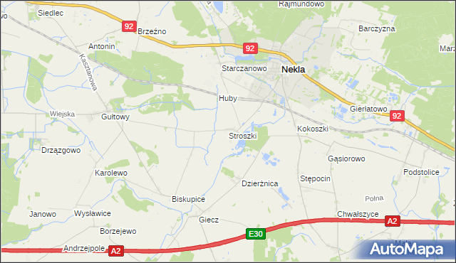 mapa Stroszki, Stroszki na mapie Targeo