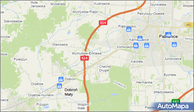 mapa Chechło Pierwsze, Chechło Pierwsze na mapie Targeo
