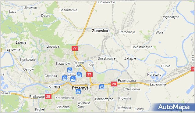 mapa Buszkowice gmina Żurawica, Buszkowice gmina Żurawica na mapie Targeo