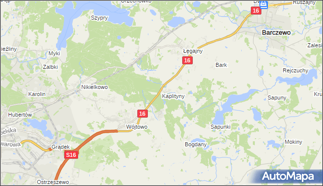 mapa Kaplityny, Kaplityny na mapie Targeo