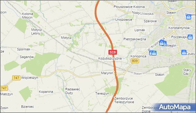 mapa Kozubszczyzna, Kozubszczyzna na mapie Targeo
