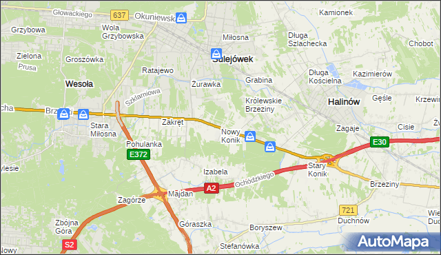 mapa Nowy Konik, Nowy Konik na mapie Targeo