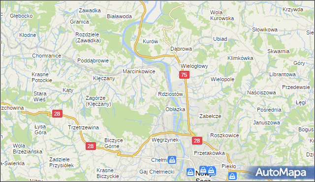 mapa Rdziostów, Rdziostów na mapie Targeo