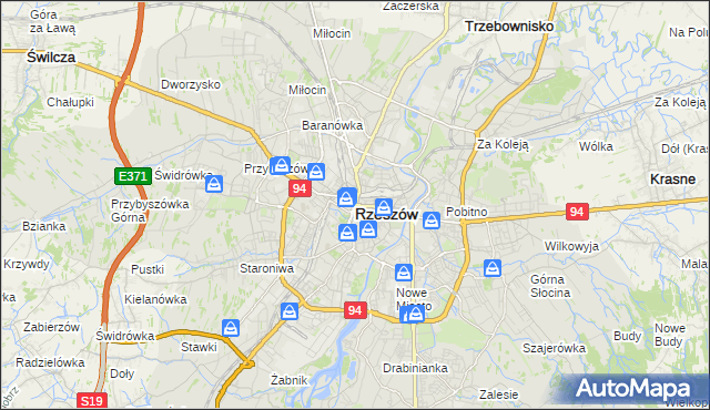 mapa Rzeszów, Rzeszów na mapie Targeo