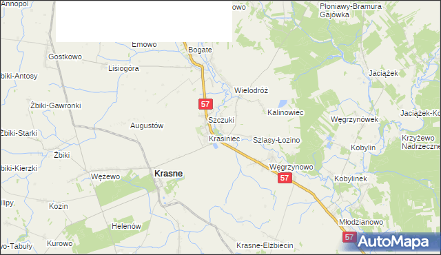 mapa Szlasy Bure, Szlasy Bure na mapie Targeo
