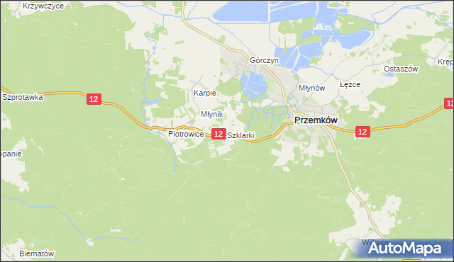 mapa Szklarki, Szklarki na mapie Targeo