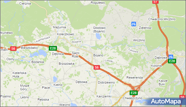 mapa Bojano, Bojano na mapie Targeo