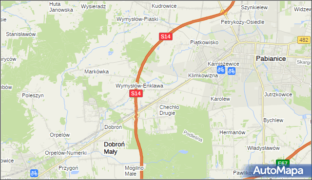 mapa Chechło Pierwsze, Chechło Pierwsze na mapie Targeo