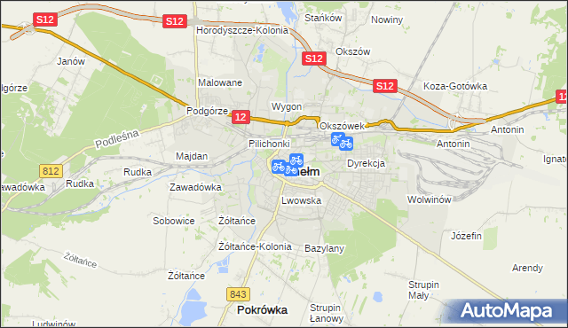 mapa Chełma, Chełm na mapie Targeo