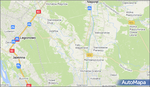 mapa Kąty Węgierskie, Kąty Węgierskie na mapie Targeo
