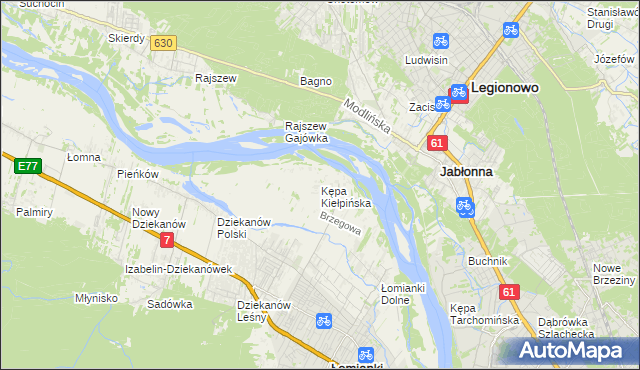 mapa Kępa Kiełpińska, Kępa Kiełpińska na mapie Targeo
