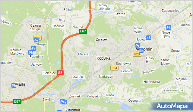 mapa Kobyłka, Kobyłka na mapie Targeo