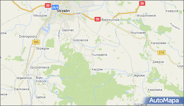 mapa Kuropatnik, Kuropatnik na mapie Targeo