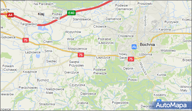 mapa Łapczyca, Łapczyca na mapie Targeo