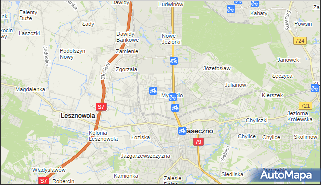 mapa Mysiadło, Mysiadło na mapie Targeo