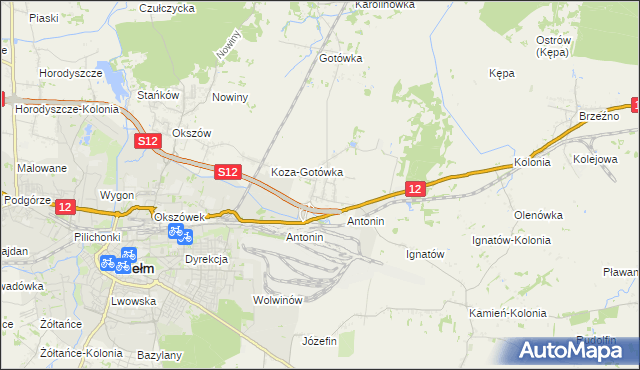 mapa Srebrzyszcze, Srebrzyszcze na mapie Targeo
