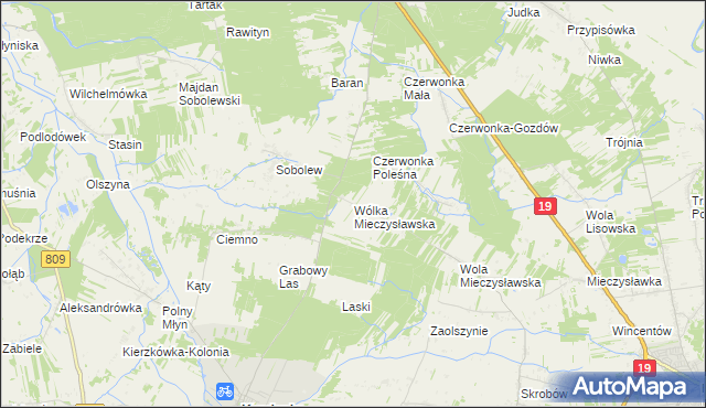 mapa Wólka Mieczysławska, Wólka Mieczysławska na mapie Targeo