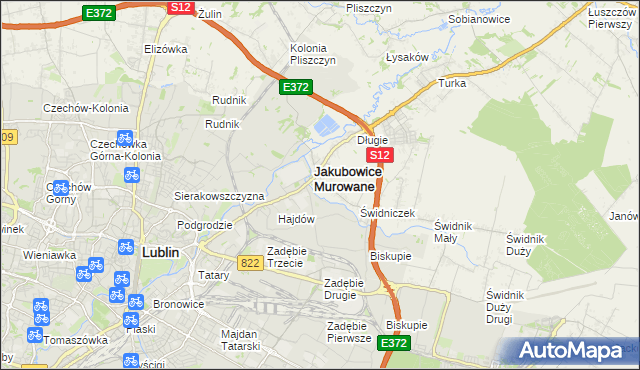 mapa Wólka powiat lubelski, Wólka powiat lubelski na mapie Targeo