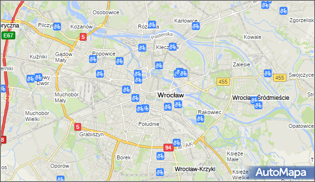 mapa Wrocławia, Wrocław na mapie Targeo