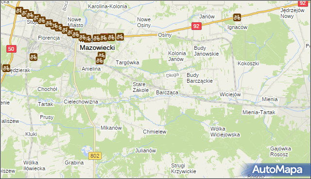 mapa Barcząca, Barcząca na mapie Targeo