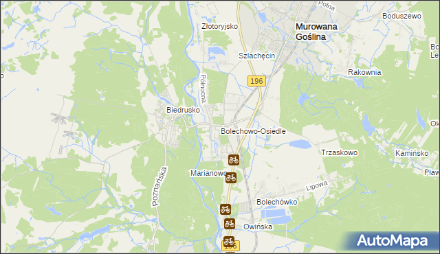 mapa Bolechowo-Osiedle, Bolechowo-Osiedle na mapie Targeo