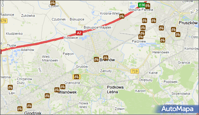 mapa Brwinów, Brwinów na mapie Targeo