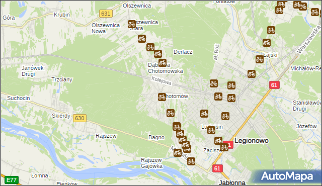 mapa Chotomów, Chotomów na mapie Targeo