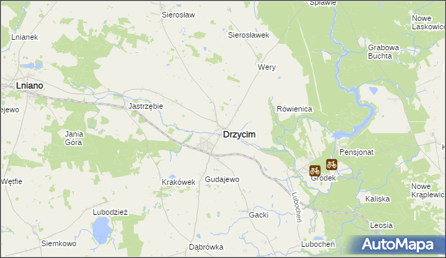 mapa Drzycim, Drzycim na mapie Targeo
