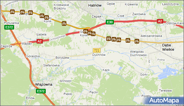 mapa Duchnów, Duchnów na mapie Targeo