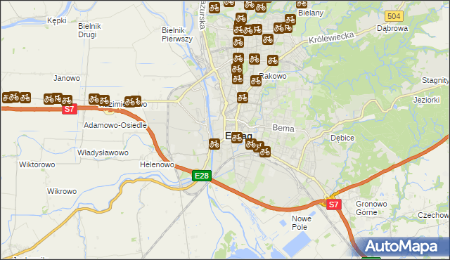 mapa Elbląga, Elbląg na mapie Targeo