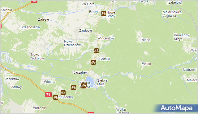mapa Gatniki, Gatniki na mapie Targeo