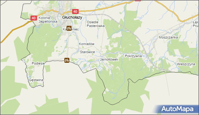 mapa Jarnołtówek, Jarnołtówek na mapie Targeo