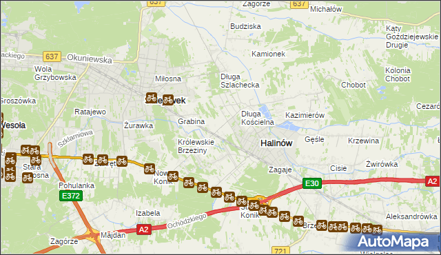 mapa Józefin gmina Halinów, Józefin gmina Halinów na mapie Targeo