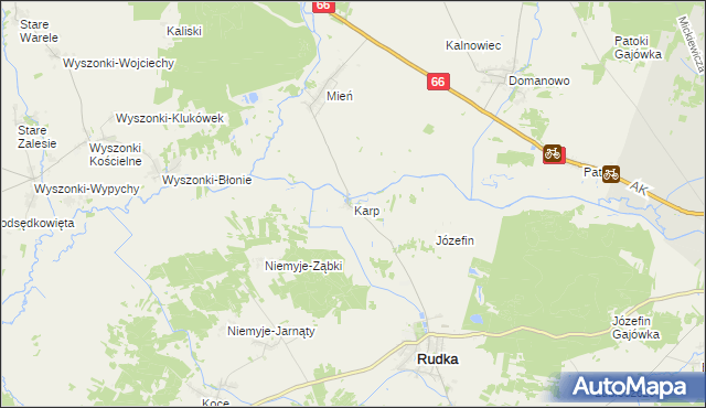 mapa Karp gmina Rudka, Karp gmina Rudka na mapie Targeo