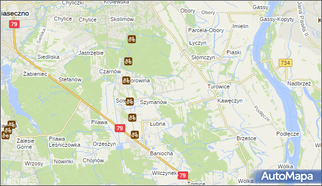 mapa Kawęczynek gmina Konstancin-Jeziorna, Kawęczynek gmina Konstancin-Jeziorna na mapie Targeo