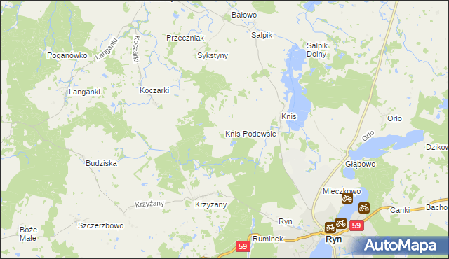 mapa Knis-Podewsie, Knis-Podewsie na mapie Targeo